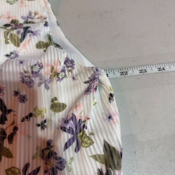 CJ Banks Women's Floral Knit Sweater Midi Dress Set 2 Piece Purple White Size 1X - Picture 12 of 15